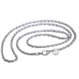 Sterling Silver Rope Chain Necklace